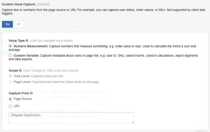 Custom Value Capture