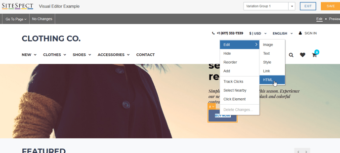 Edit an image from the HTML Editor