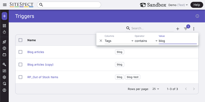 GlobalTriggers-filtering