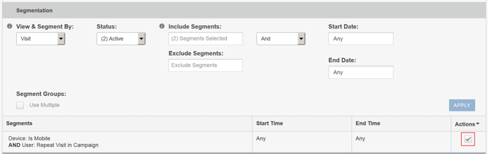 Creating an Audience from a Segment - Segmentation