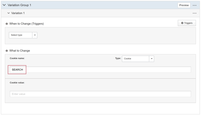 Creating an Origin Experiment - Variation Group 1