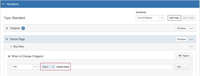 How do I modify multiple elements on the same page - Define the Variation III