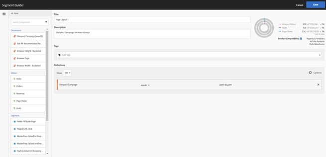 Integrating SiteSpect and Adobe Analytics - Setting up Adobe Analytics Reports with SiteSpect Data III