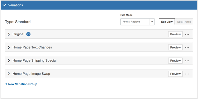 Original Pages and Variation Groups