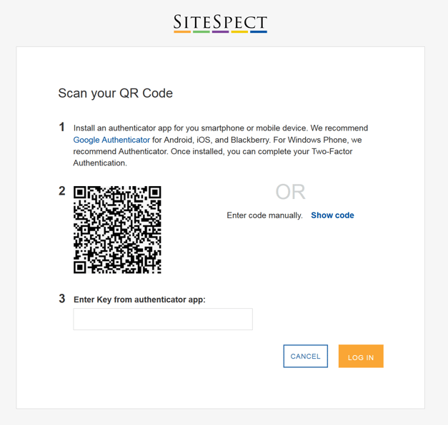 Using Two-Factor Authentication - Scan Your QR Code